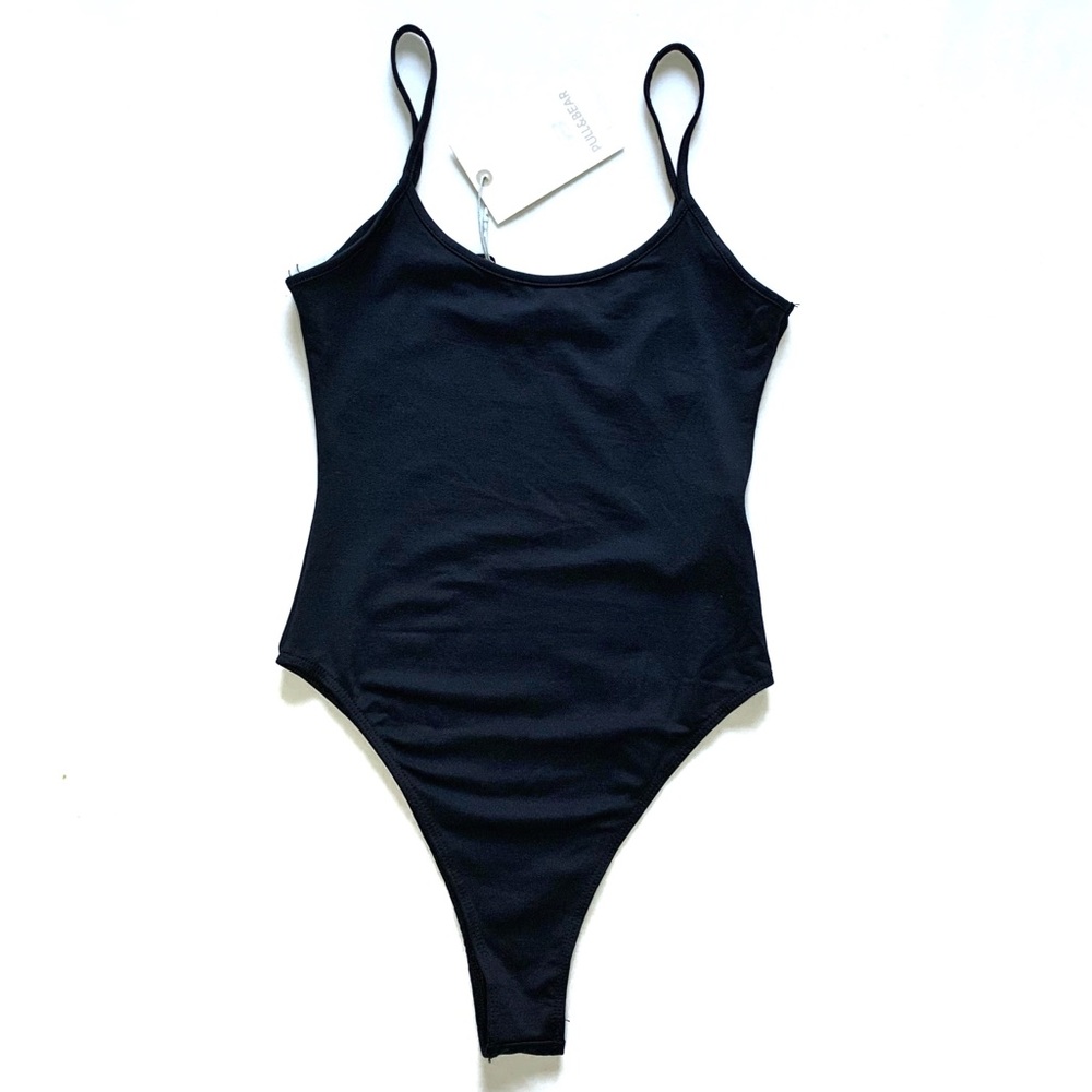 Nwt Black Basic Spaghetti Strap Bodysuit - image 2